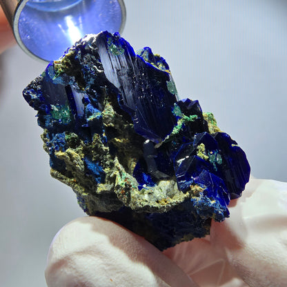 Seltene Azurit XX, Malachit Stufe Tsumeb Mine, Namibia 34*25*16mm