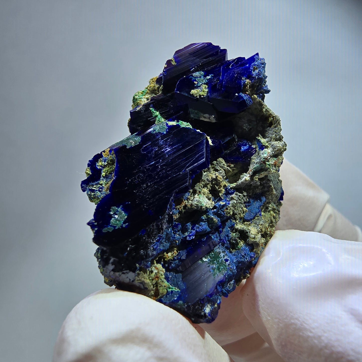 Seltene Azurit XX, Malachit Stufe Tsumeb Mine, Namibia 34*25*16mm