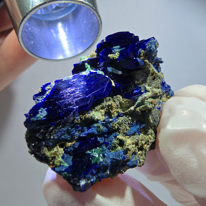 Seltene Azurit XX, Malachit Stufe Tsumeb Mine, Namibia 34*25*16mm