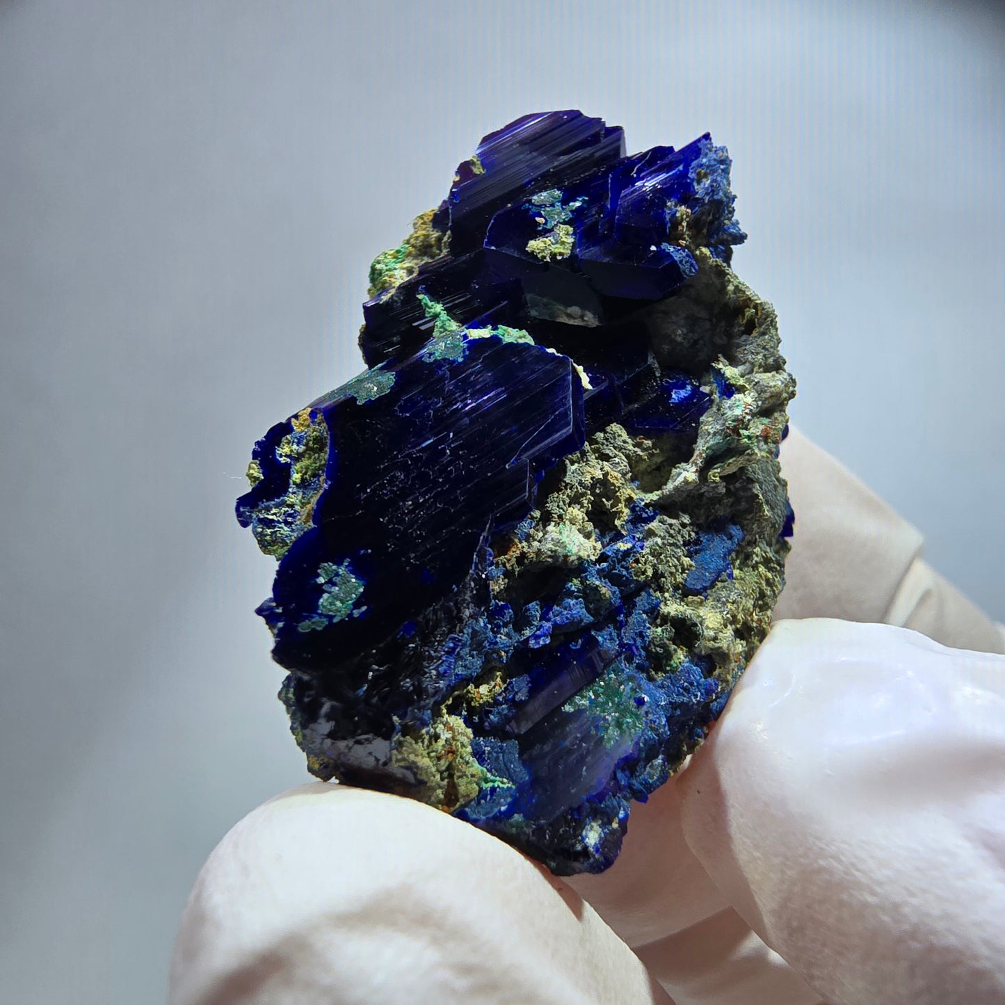 Seltene Azurit XX, Malachit Stufe Tsumeb Mine, Namibia 34*25*16mm