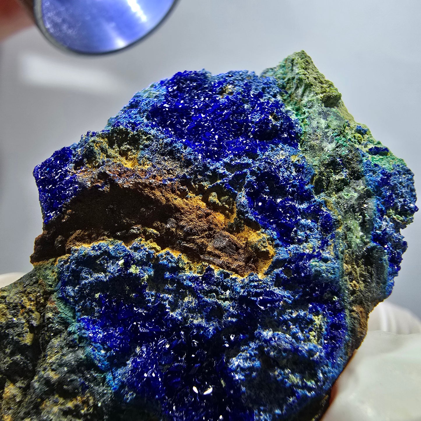 Seltene Azurit, Malachit auf Matrix Stufe Tsumeb Mine, Namibia 45*28*15mm