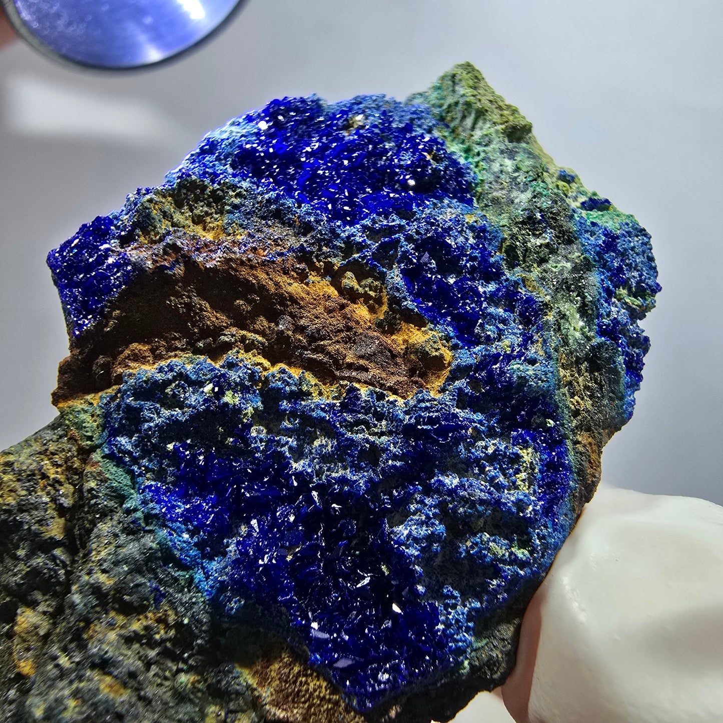 Seltene Azurit, Malachit auf Matrix Stufe Tsumeb Mine, Namibia 45*28*15mm