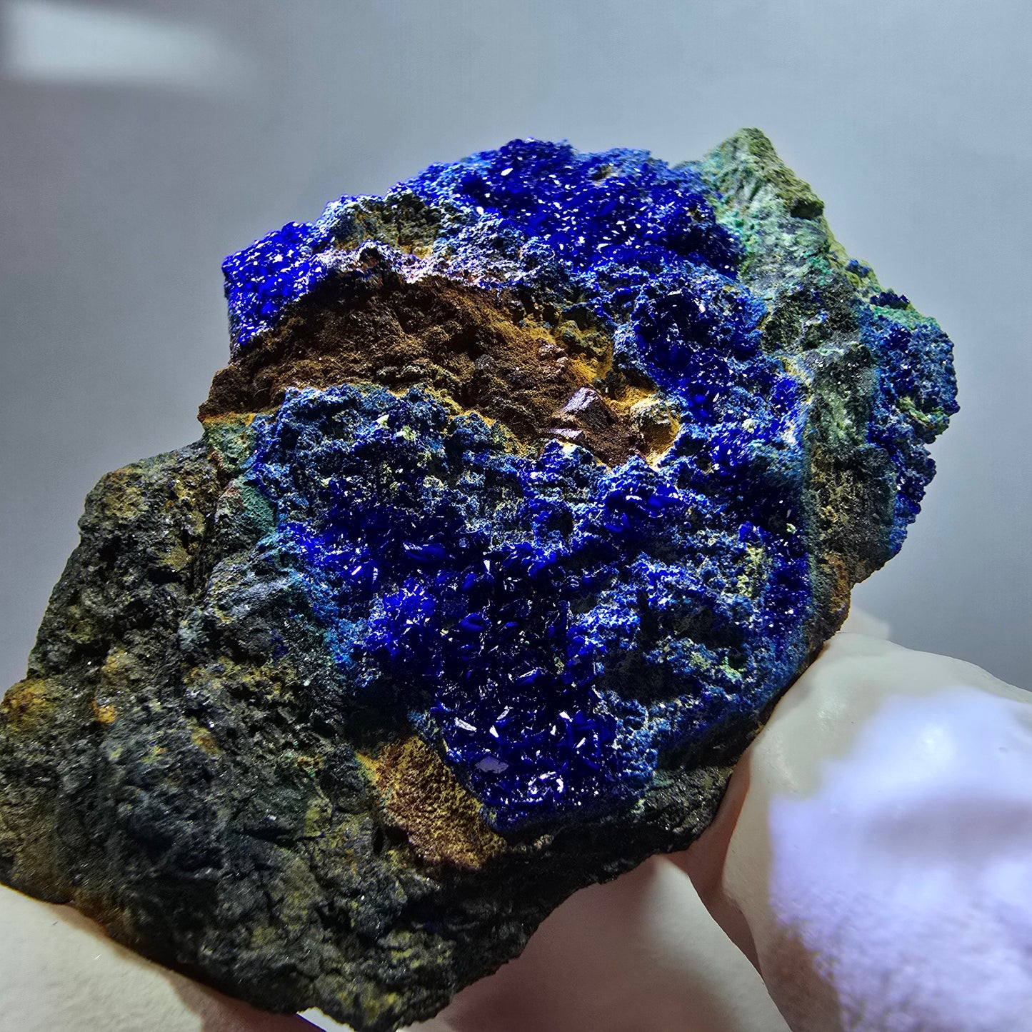 Seltene Azurit, Malachit auf Matrix Stufe Tsumeb Mine, Namibia 45*28*15mm