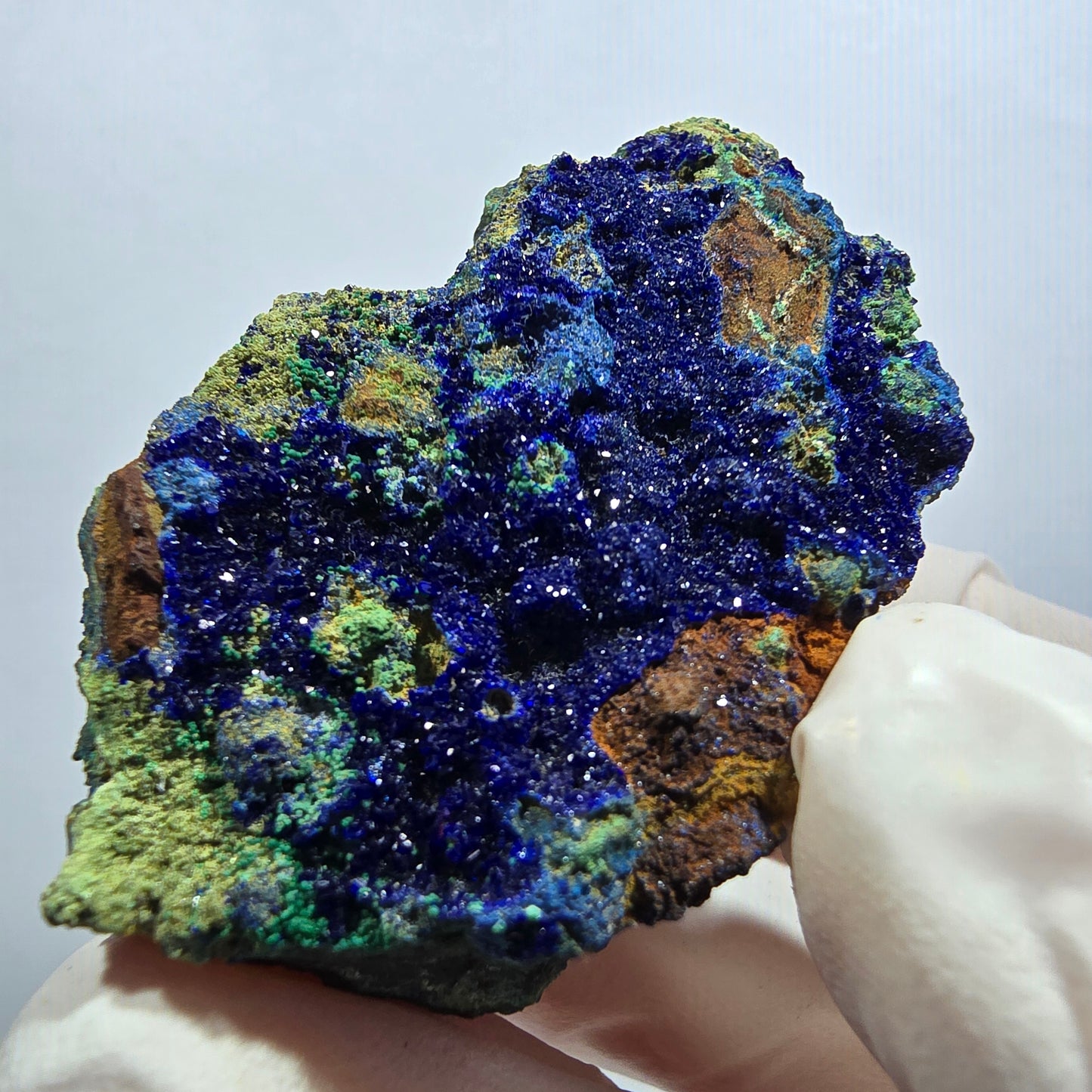 Seltene Azurit, Malachit auf Matrix Stufe Tsumeb Mine, Namibia 45*28*15mm