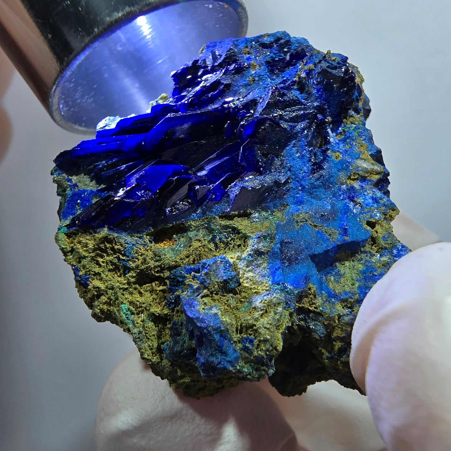 Seltene Azurit XX, Malachit Stufe Tsumeb Mine, Namibia 33*31*23mm