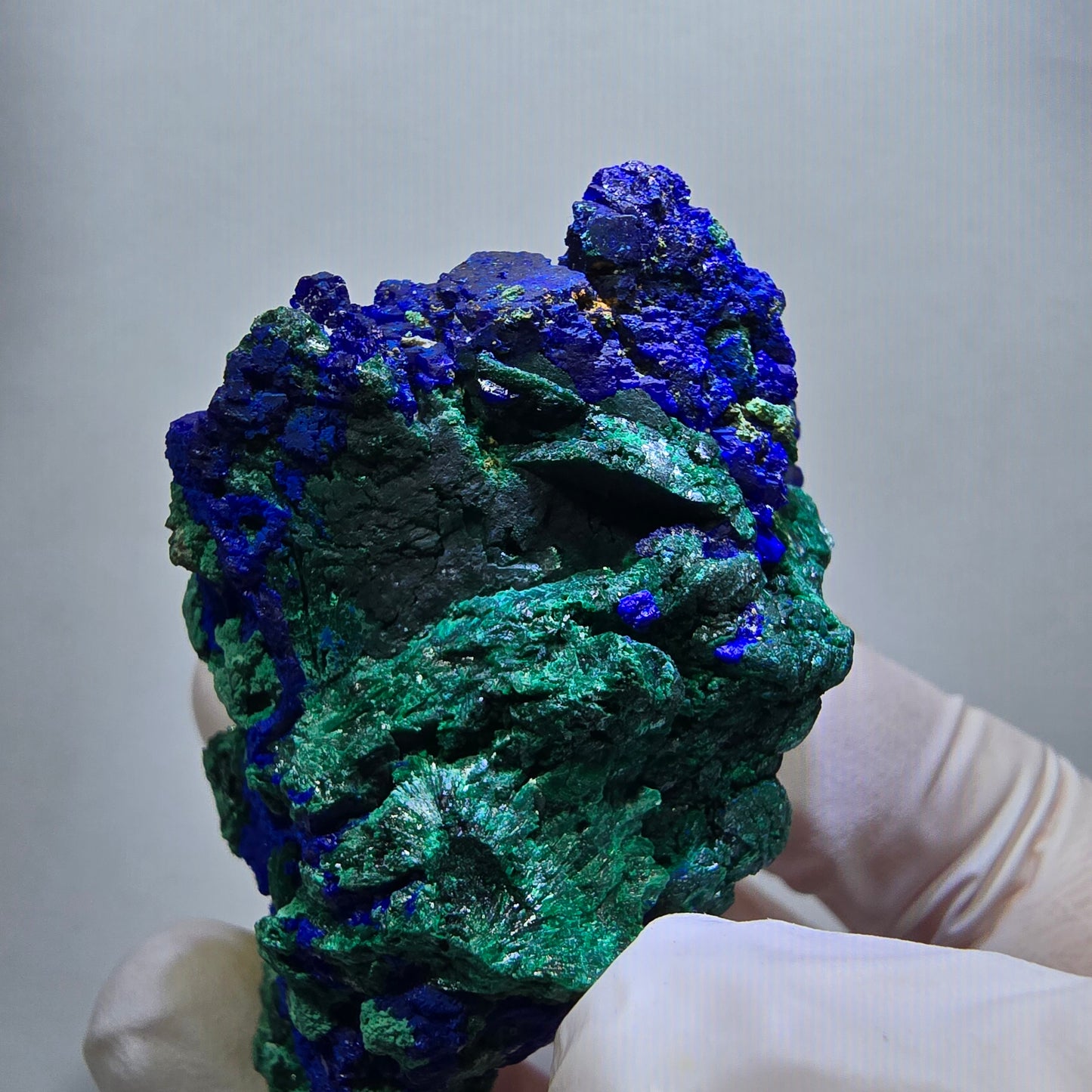 Seltene Azurit XX, Malachit Stufe Tsumeb Mine, Namibia 55*33*26mm