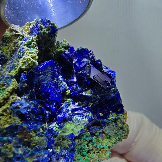 Seltene Azurit XX, Malachit Stufe Tsumeb Mine, Namibia 51*37*24mm