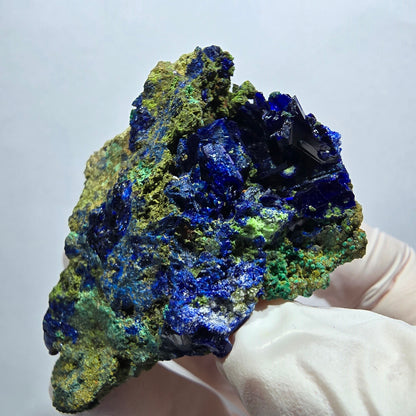 Seltene Azurit XX, Malachit Stufe Tsumeb Mine, Namibia 51*37*24mm