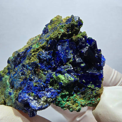 Seltene Azurit XX, Malachit Stufe Tsumeb Mine, Namibia 51*37*24mm