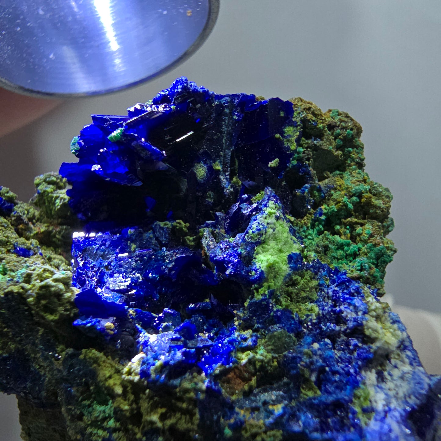 Seltene Azurit XX, Malachit Stufe Tsumeb Mine, Namibia 51*37*24mm