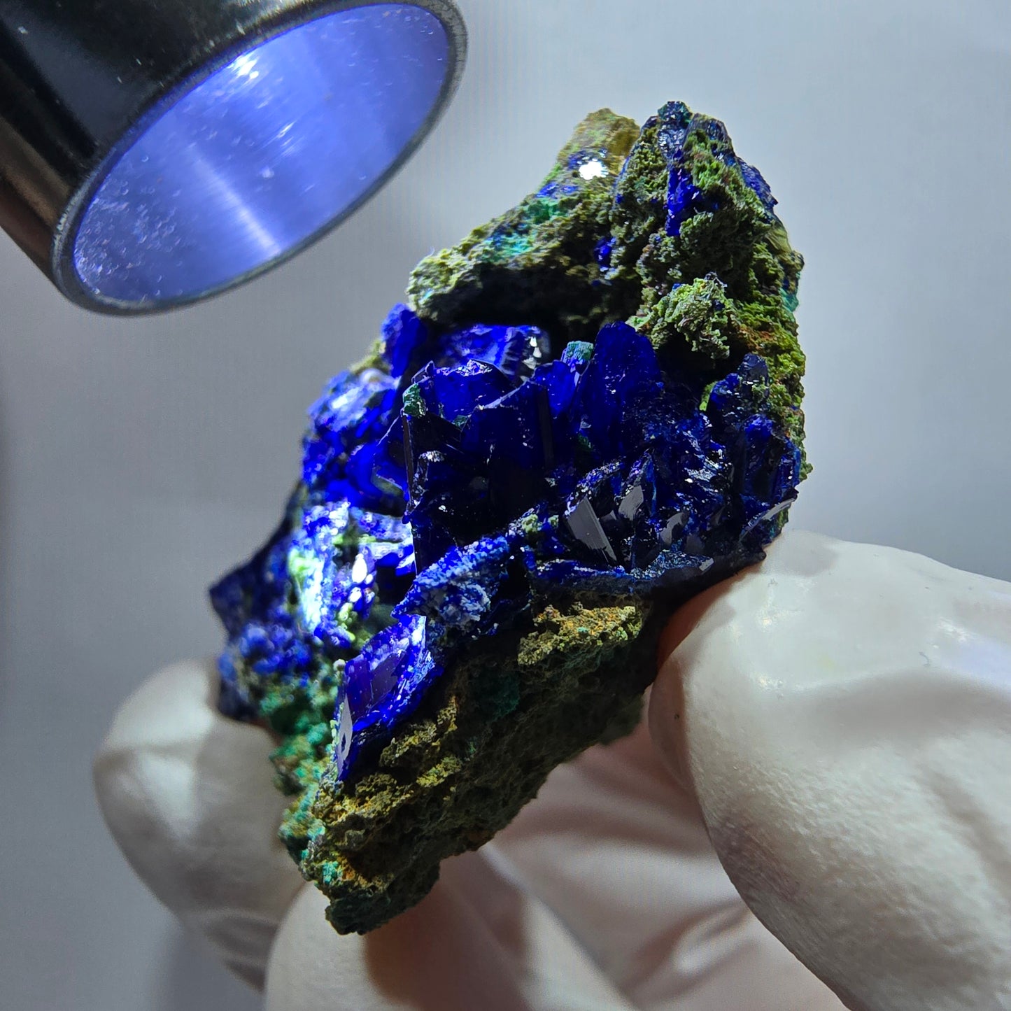 Seltene Azurit XX, Malachit Stufe Tsumeb Mine, Namibia 51*37*24mm