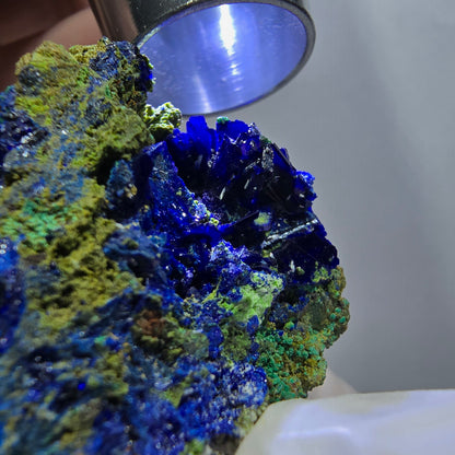 Seltene Azurit XX, Malachit Stufe Tsumeb Mine, Namibia 51*37*24mm