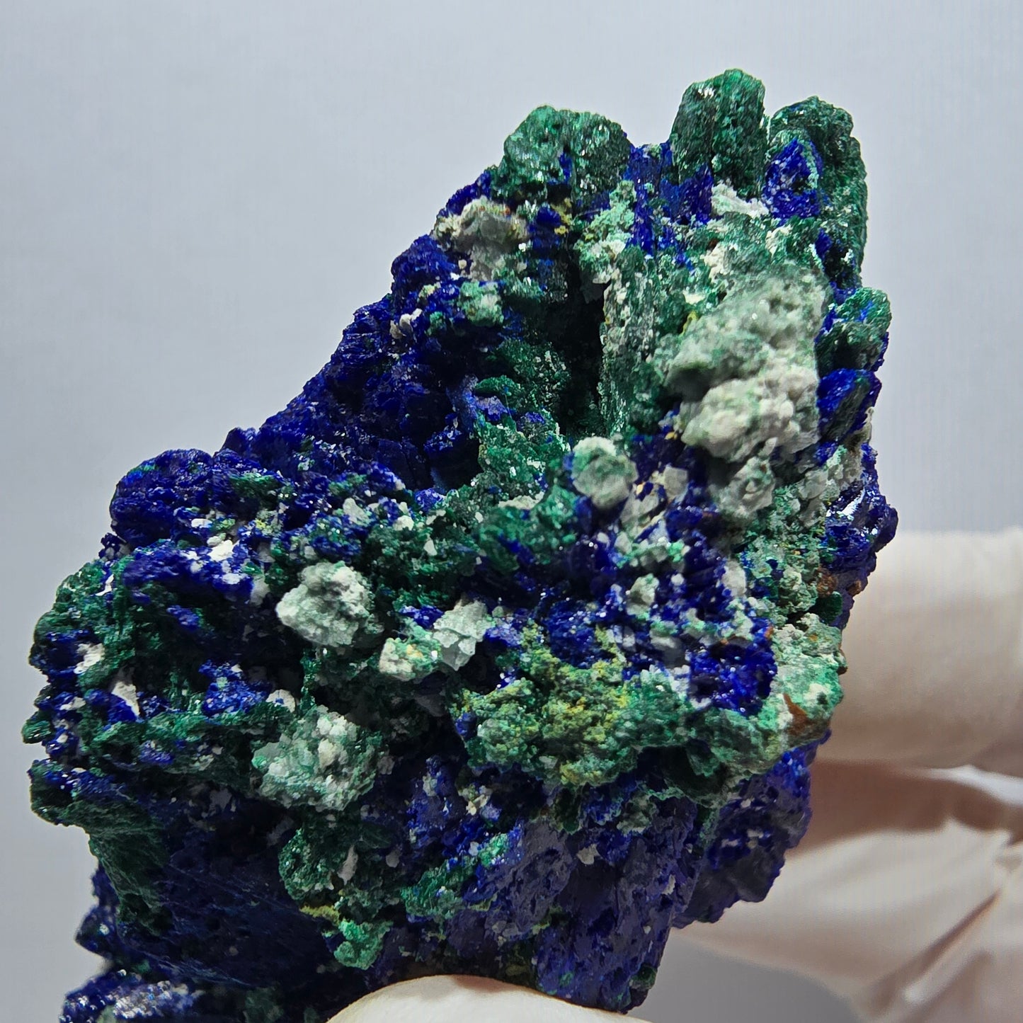 Seltene Azurit XX, Malachit Stufe Tsumeb Mine, Namibia 60*44*24mm