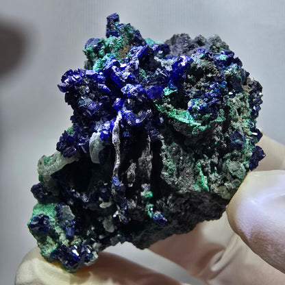 Seltene Azurit XX, Malachit, Calcit Stufe Tsumeb Mine, Namibia 53*40*25mm