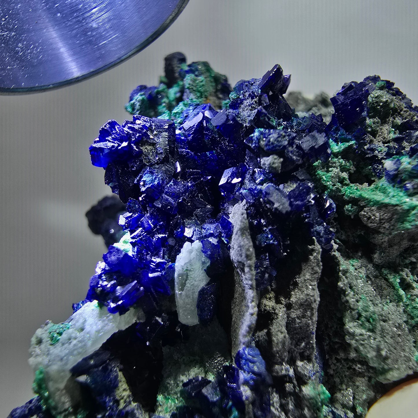 Seltene Azurit XX, Malachit, Calcit Stufe Tsumeb Mine, Namibia 53*40*25mm