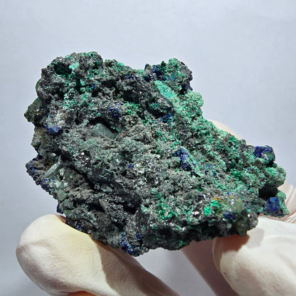 Seltene Azurit XX, Malachit, Calcit Stufe Tsumeb Mine, Namibia 53*40*25mm