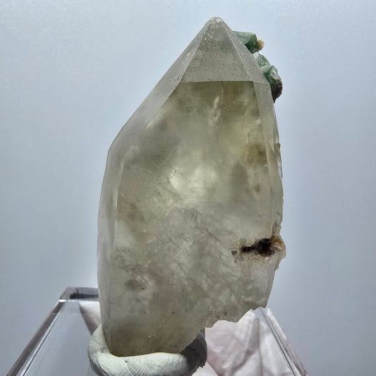 Phantom Fluorit Würfel, Rauchquarz, Hyalit Opal, Muskovit Erongo, Namibia 64*33*23mm