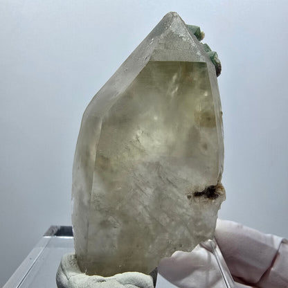 Phantom Fluorit Würfel, Rauchquarz, Hyalit Opal, Muskovit Erongo, Namibia 64*33*23mm