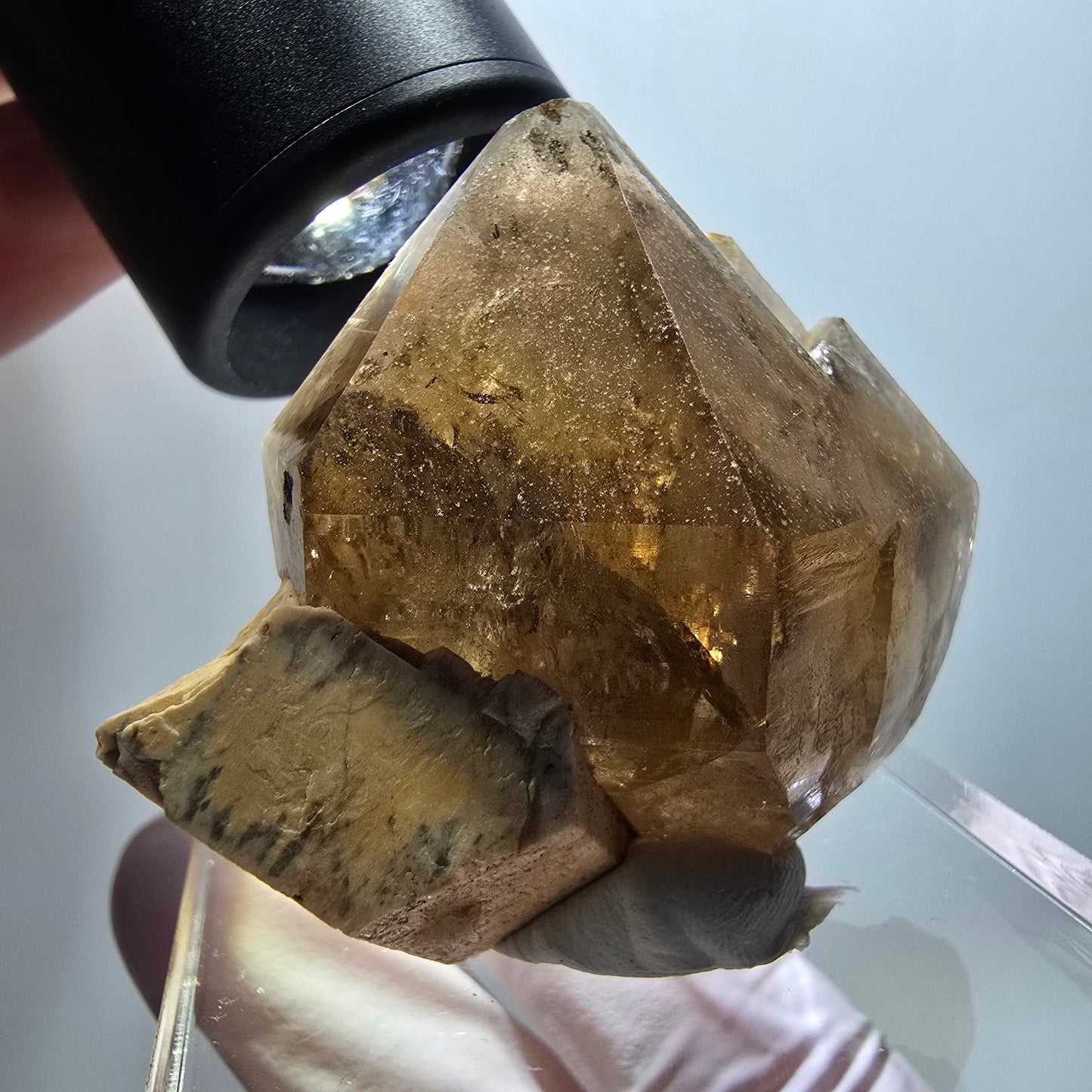 Seltene Rauchquarz Zepter , Orthoklas Stufe Erongo, Namibia 51*42*20mm