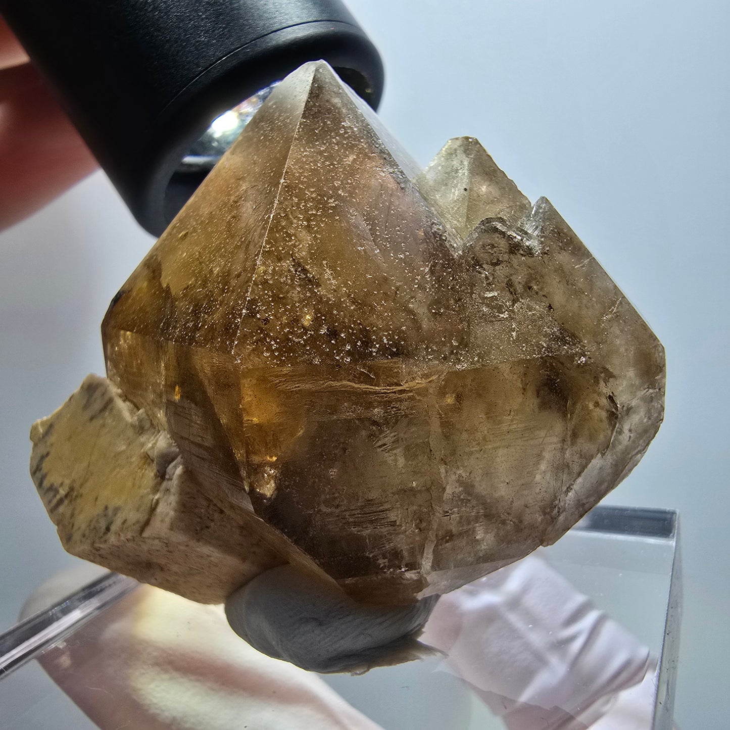 Seltene Rauchquarz Zepter , Orthoklas Stufe Erongo, Namibia 51*42*20mm