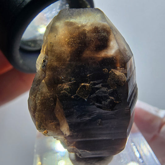 Seltene Phantom Skelett Rauchquarz Doppelender Spitze Erongo, Namibia 33*21*12mm