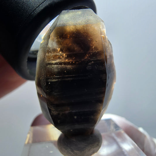 Seltene Phantom Skelett Rauchquarz Doppelender Spitze Erongo, Namibia 33*21*12mm