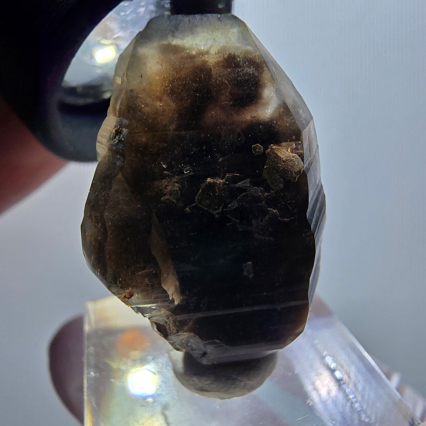 Seltene Phantom Skelett Rauchquarz Doppelender Spitze Erongo, Namibia 33*21*12mm