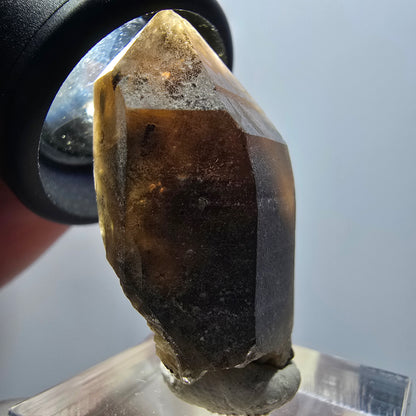 Rare smoky quartz with orthoclase tip, Erongo, Namibia, 37*19*15mm 