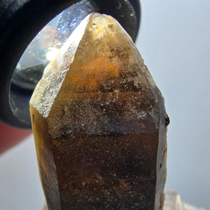 Rare smoky quartz with orthoclase tip, Erongo, Namibia, 37*19*15mm 