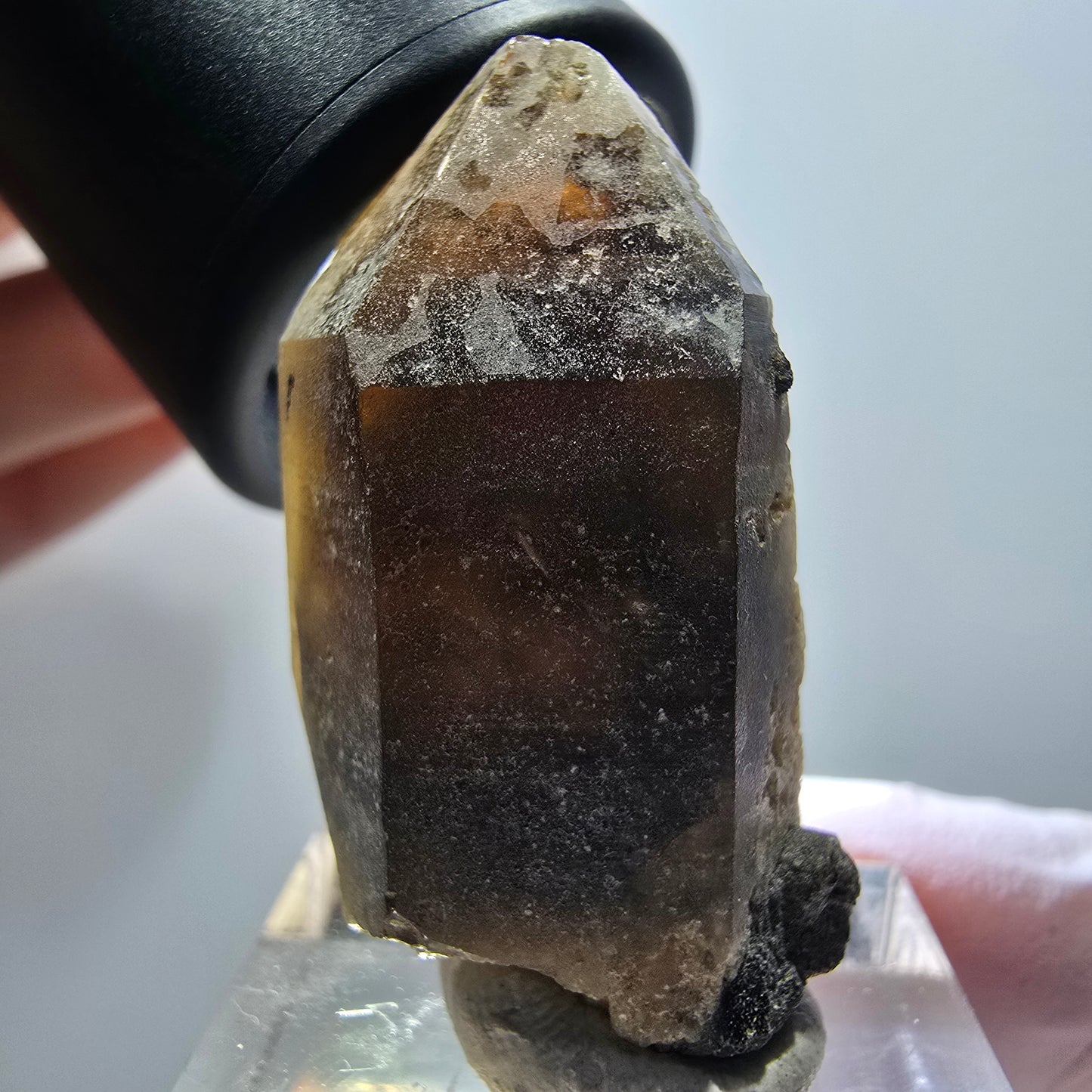 Rare smoky quartz with orthoclase tip, Erongo, Namibia, 37*19*15mm 