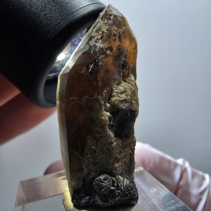 Rare smoky quartz with orthoclase tip, Erongo, Namibia, 37*19*15mm 