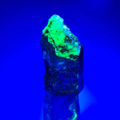 Rauchquarz Zepter, Hyalit Opal, Schörl Turmalin, Orthoklas Erongo, Namibia 52*17*12mm