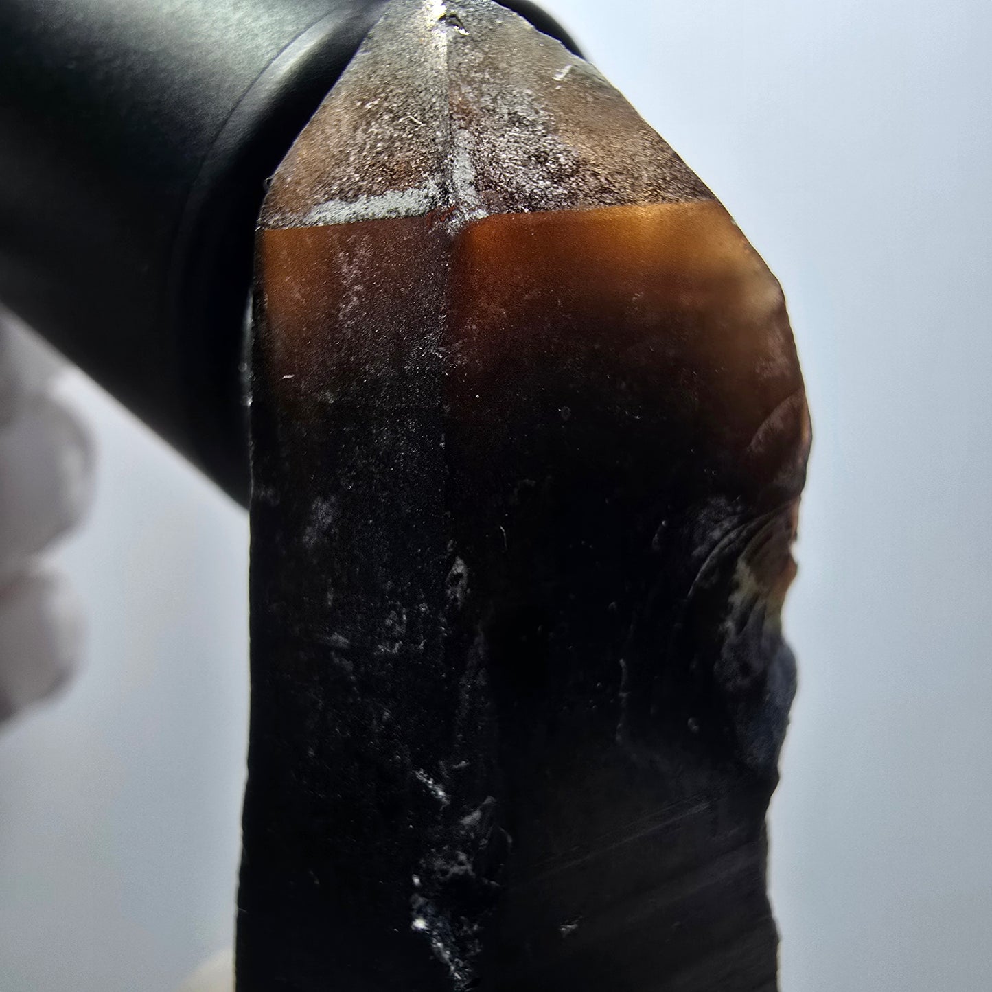 Seltenes Skelett Rauchquarz Zepter mit Hyalit Opal Erongo, Namibia 80*25*23mm