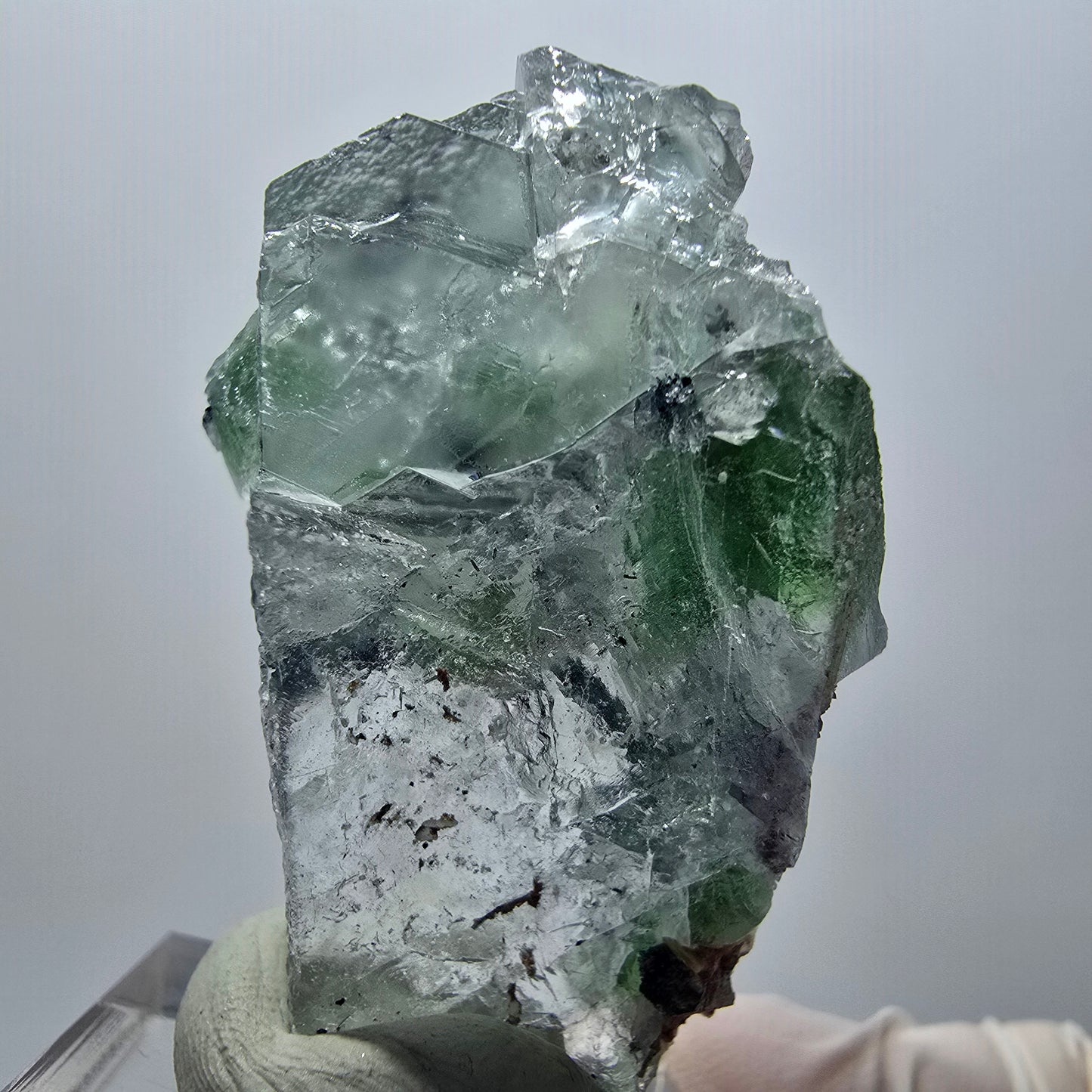 Rare clear phantom fluorite, schorl tourmaline, muscovite specimen Erongo, Namibia 45*29*23mm 