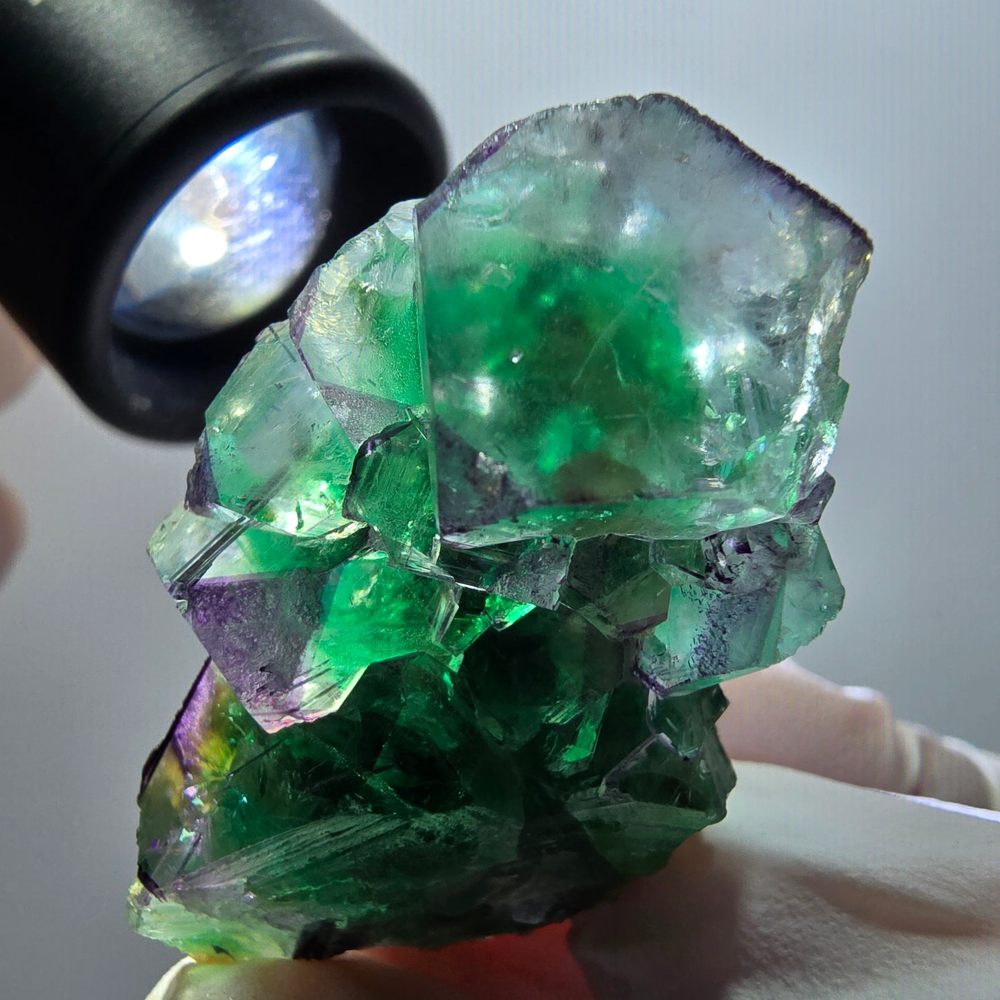 Extremely clear phantom fluorite cubes, muscovite, schorl tourmaline Erongo, Namibia 40*27*22mm 