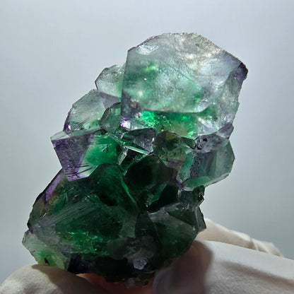 Extremely clear phantom fluorite cubes, muscovite, schorl tourmaline Erongo, Namibia 40*27*22mm 