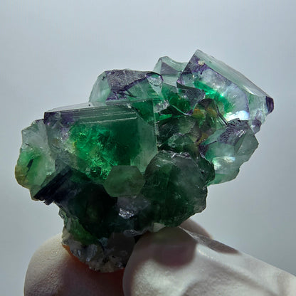 Extremely clear phantom fluorite cubes, muscovite, schorl tourmaline Erongo, Namibia 40*27*22mm 