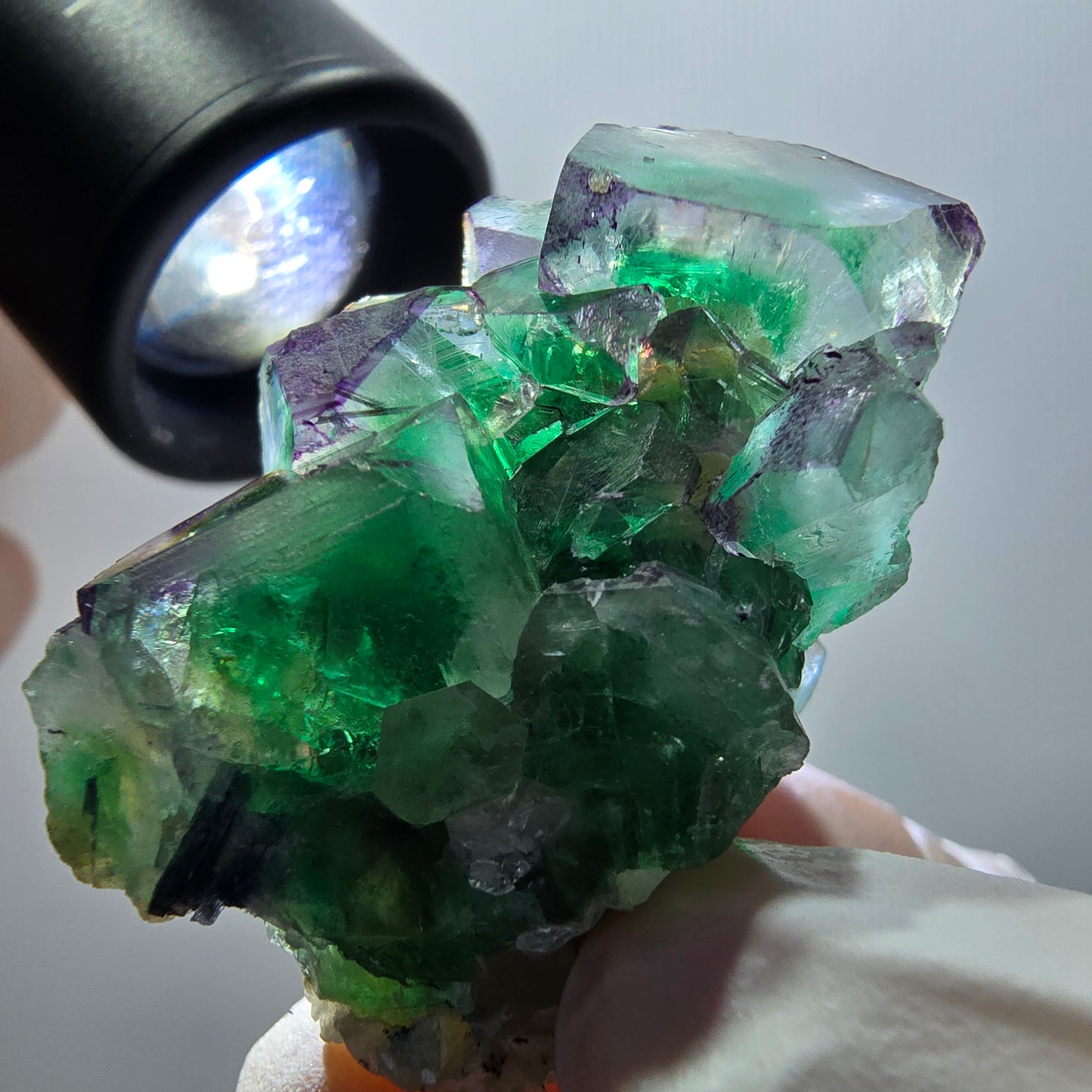Extremely clear phantom fluorite cubes, muscovite, schorl tourmaline Erongo, Namibia 40*27*22mm 