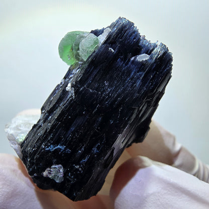 Phantom Fluorit, Schörl Turmalin, Rauchquarz Stufe Erongo, Namibia 36*33*29mm