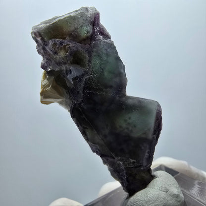 Phantom Fluorit Würfel, Muskovit Stufe Erongo, Namibia 48*24*14mm