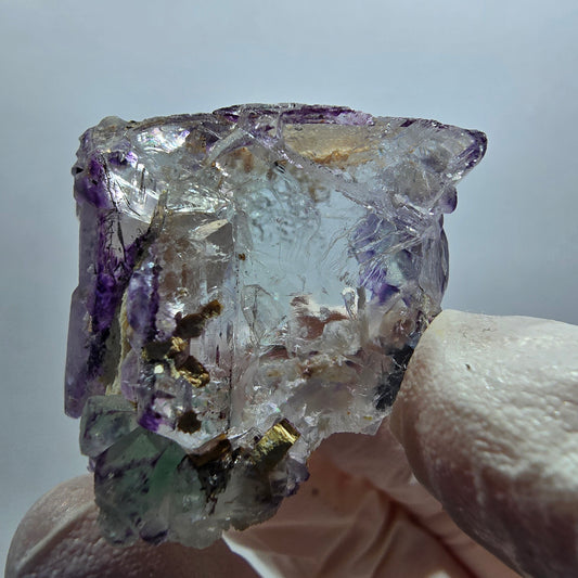 Klare Phantom Fluorit, Muskovit, Orthoklas, Schörl Turmalin Erongo, Namibia 46*32*30mm