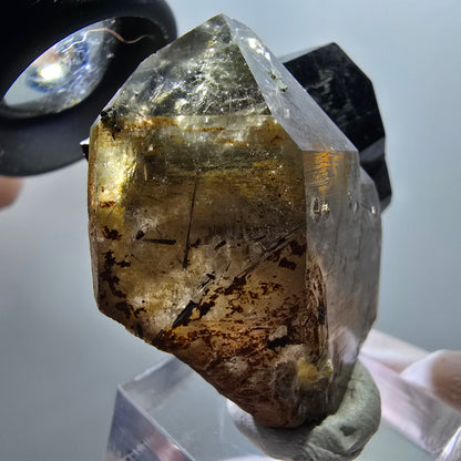 Rare phantom smoky quartz, schorl tourmaline specimen Erongo, Namibia 48*41*19mm 