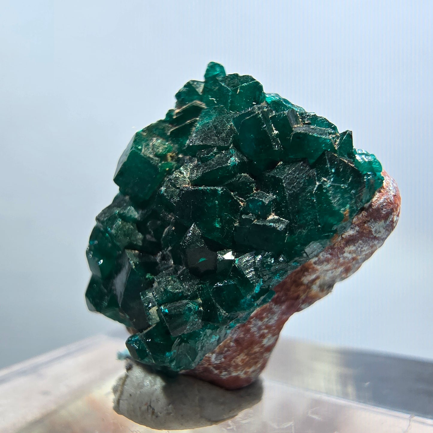 Seltene Dioptas auf Matrix Stufe, grün Republik Kongo 17*12*12mm