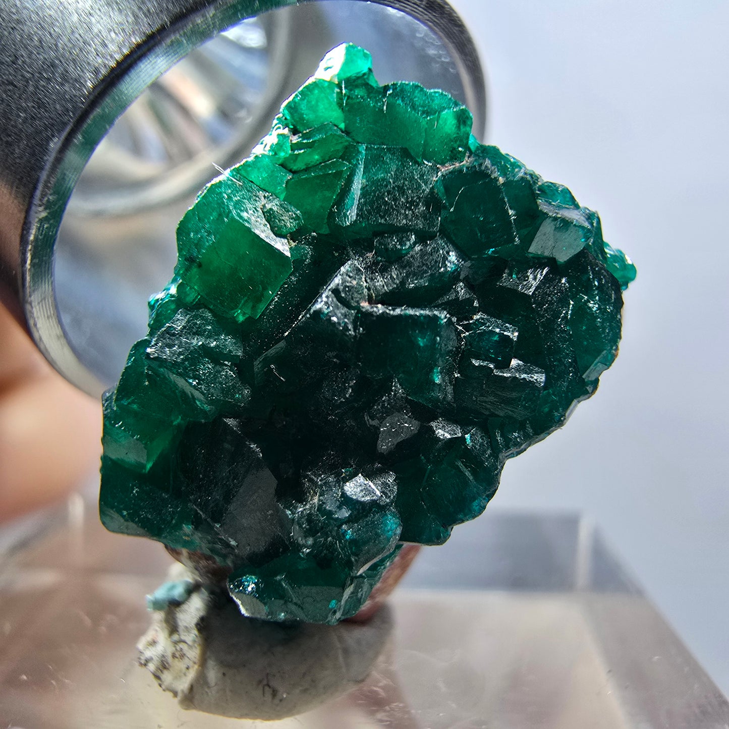 Seltene Dioptas auf Matrix Stufe, grün Republik Kongo 17*12*12mm