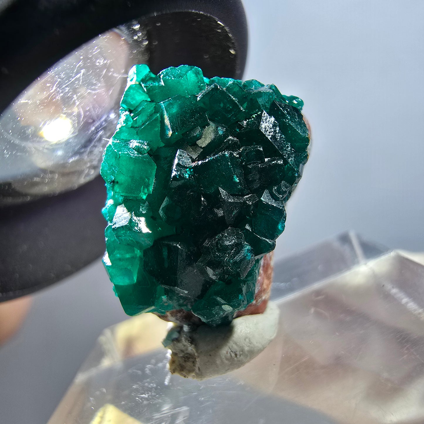 Seltene Dioptas auf Matrix Stufe, grün Republik Kongo 17*12*12mm