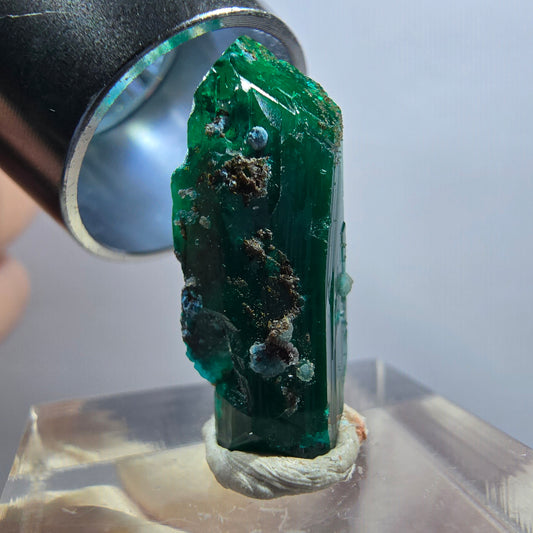 Seltene Dioptas X Kristall, grün Republik Kongo 23*9*9mm