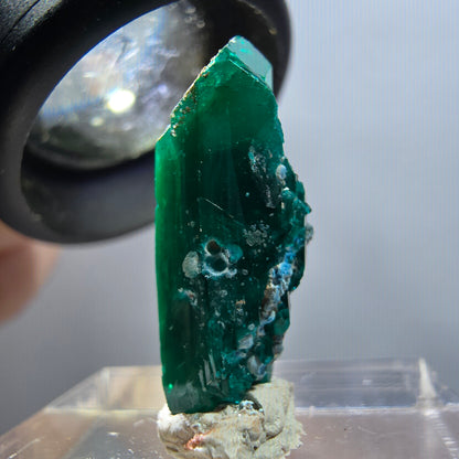 Seltene Dioptas X Kristall, grün Republik Kongo 23*9*9mm