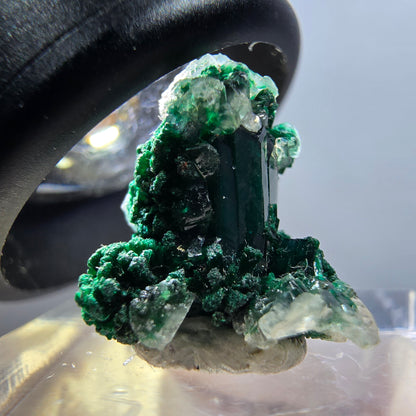 Seltene Dioptas XX, Calcit Stufe Republik Kongo 15*14*12mm