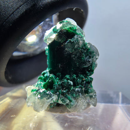 Seltene Dioptas XX, Calcit Stufe Republik Kongo 15*14*12mm