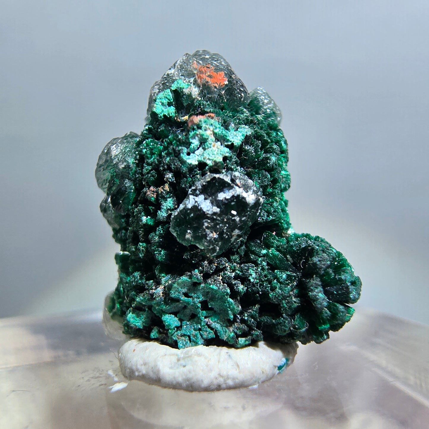 Seltene Dioptas XX, Calcit Stufe Republik Kongo 15*14*12mm